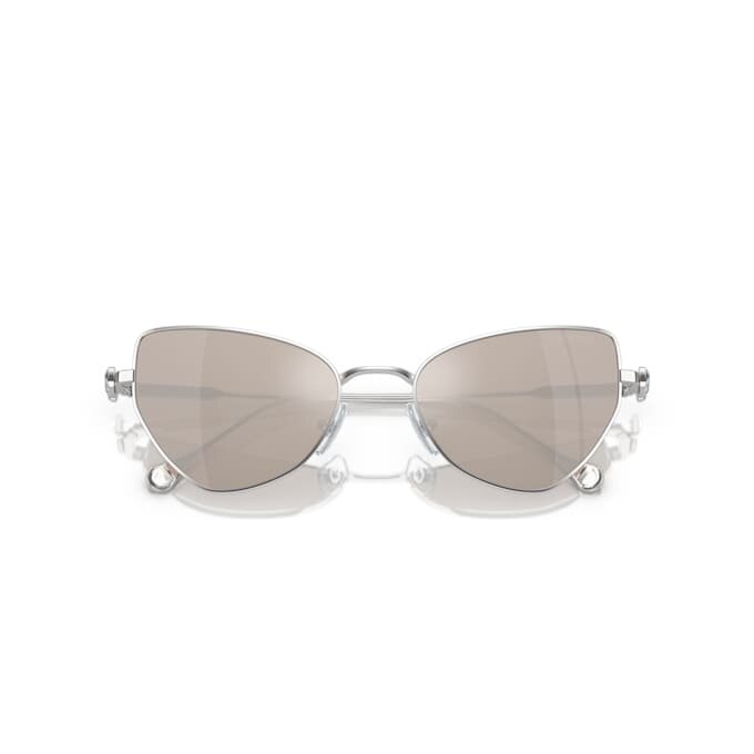 2-in-1-Aufsteck-Sonnenbrille, auffälliges Design, Cat-Eye-Form, Sk7011, Weiß 2-in-1-Aufsteck-Sonnenbrille, auffälliges Design, Cat-Eye-Form, Sk7011, Weiß