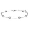 Achtkant-Armband mit im Labor gezüchteten Diamanten, 0,8 Karat insgesamt, runde Form, Sterlingsilber