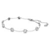 Achtkant-Armband mit im Labor gezüchteten Diamanten, 0,8 Karat insgesamt, runde Form, Sterlingsilber