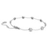 Achtkant-Armband mit im Labor gezüchteten Diamanten, 0,8 Karat insgesamt, runde Form, Sterlingsilber