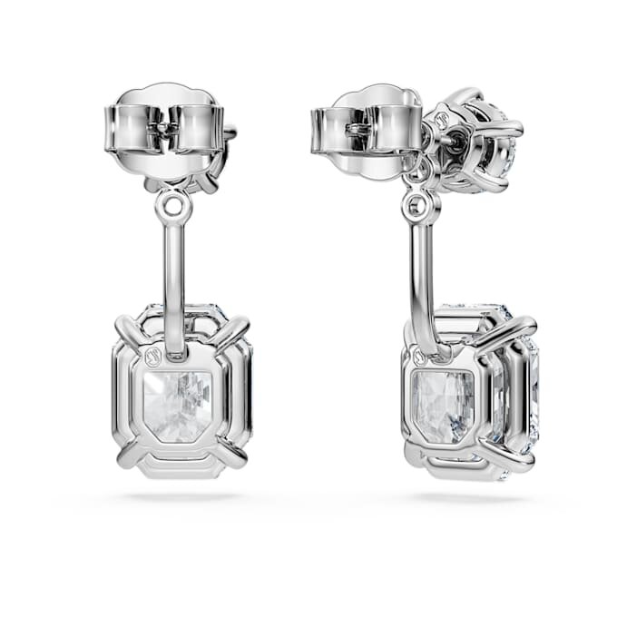 Achtkant-Ohrringe mit im Labor gezüchteten Diamanten, 9,65 Karat insgesamt, gemischte Formen, 18 Karat Weißgold Achtkant-Ohrringe mit im Labor gezüchteten Diamanten, 9,65 Karat insgesamt, gemischte Formen, 18 Karat Weißgold