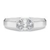 Achtkant-Ring mit im Labor gezüchteten Diamanten, 1,0 Karat insgesamt, achteckige Form, 14 Karat Weißgold Achtkant-Ring mit im Labor gezüchteten Diamanten, 1,0 Karat insgesamt, achteckige Form, 14 Karat Weißgold