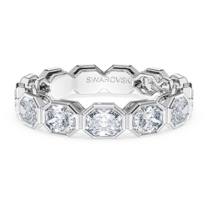 Achtkant-Ring mit im Labor gezüchteten Diamanten, 2,4 Karat insgesamt, achteckige Form, 14 Karat Weißgold Achtkant-Ring mit im Labor gezüchteten Diamanten, 2,4 Karat insgesamt, achteckige Form, 14 Karat Weißgold