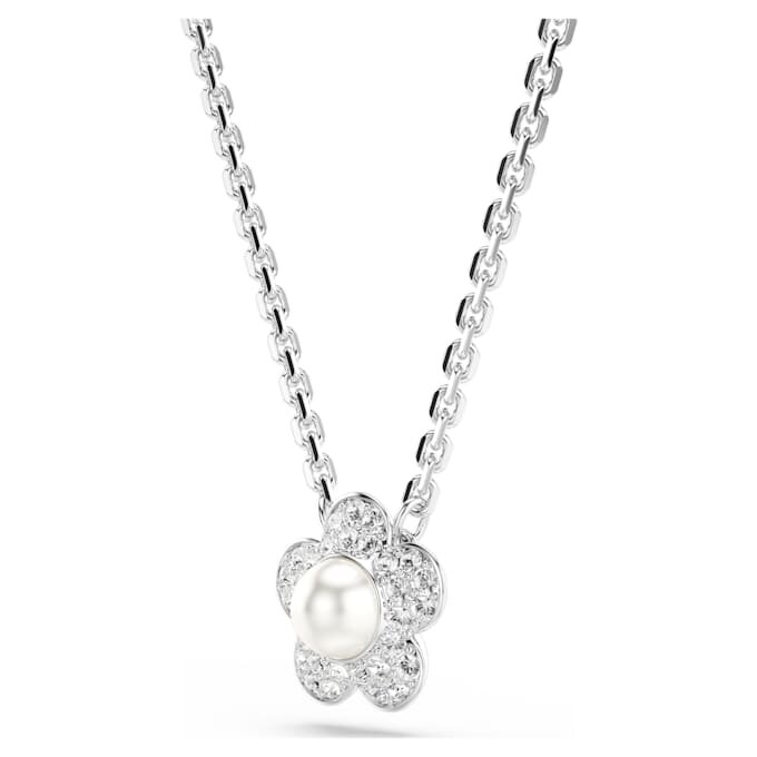 Ariana Grande X Swarovski Anhänger Kristallperle, Rundschliff, Blume, Weiß, rhodiniert Ariana Grande X Swarovski Anhänger Kristallperle, Rundschliff, Blume, Weiß, rhodiniert