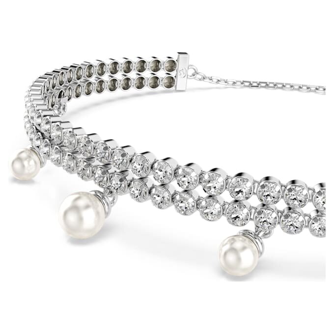 Ariana Grande X Swarovski Armband „Crystal Pearl“, Rundschliff, Weiß, rhodiniert Ariana Grande X Swarovski Armband „Crystal Pearl“, Rundschliff, Weiß, rhodiniert