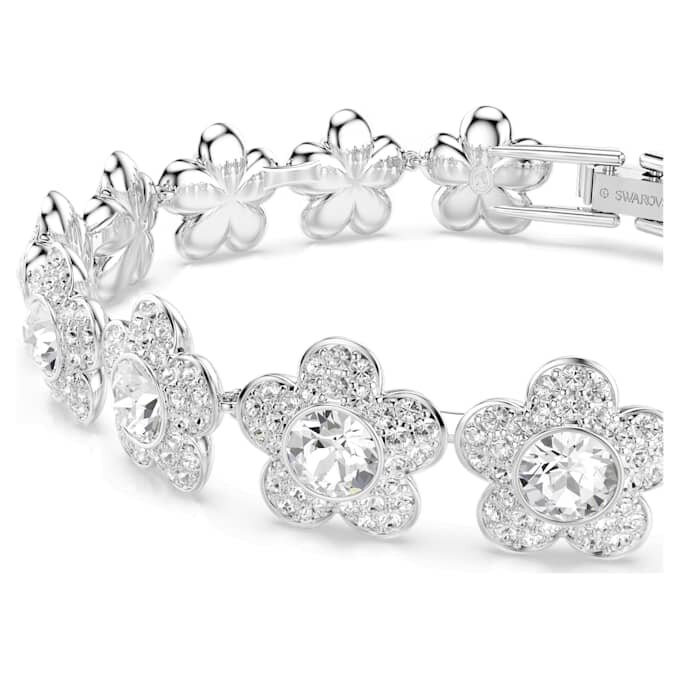 Ariana Grande X Swarovski Armband, Rundschliff, Blume, Weiß, rhodiniert Ariana Grande X Swarovski Armband, Rundschliff, Blume, Weiß, rhodiniert