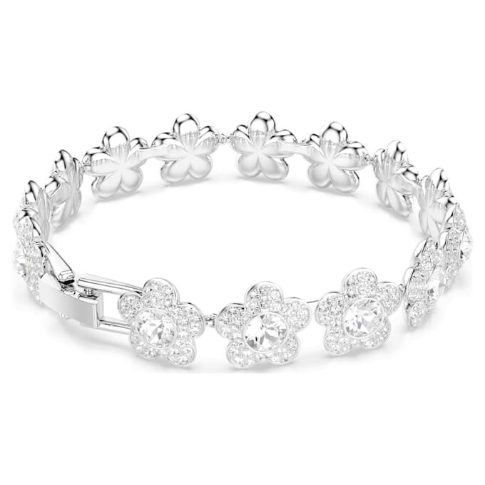 Ariana Grande X Swarovski Armband, Rundschliff, Blume, Weiß, rhodiniert Ariana Grande X Swarovski Armband, Rundschliff, Blume, Weiß, rhodiniert