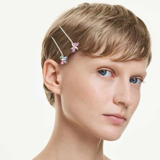 Ariana Grande x Swarovski Haarnadel, verschiedene Schliffe, Libelle, Blume, mehrfarbig, rhodiniert Ariana Grande x Swarovski Haarnadel, verschiedene Schliffe, Libelle, Blume, mehrfarbig, rhodiniert