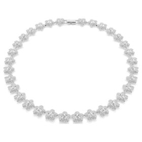 Ariana Grande X Swarovski Halskette, Rundschliff, Blume, Weiß, rhodiniert Ariana Grande X Swarovski Halskette, Rundschliff, Blume, Weiß, rhodiniert