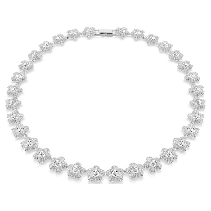 Ariana Grande X Swarovski Halskette, Rundschliff, Blume, Weiß, rhodiniert Ariana Grande X Swarovski Halskette, Rundschliff, Blume, Weiß, rhodiniert
