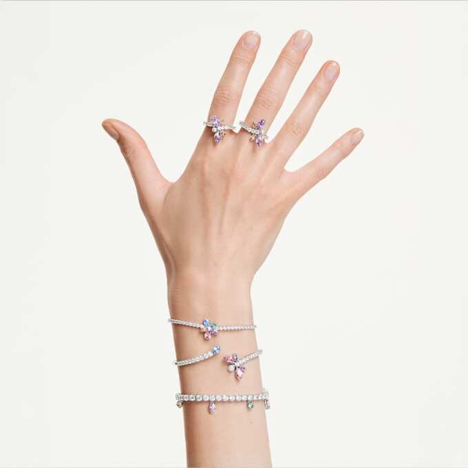 Ariana Grande X Swarovski Armband mit gemischten Schliffen, Blume, mehrfarbig, rhodiniert Ariana Grande X Swarovski Armband mit gemischten Schliffen, Blume, mehrfarbig, rhodiniert