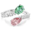 Ariana Grande X Swarovski Offener Ring mit gemischten Schliffen, mehrfarbig, rhodiniert Ariana Grande X Swarovski Offener Ring mit gemischten Schliffen, mehrfarbig, rhodiniert