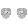Ariana Grande X Swarovski Ohrringe mit gemischten Schliffen, Herz, Weiß, rhodiniert