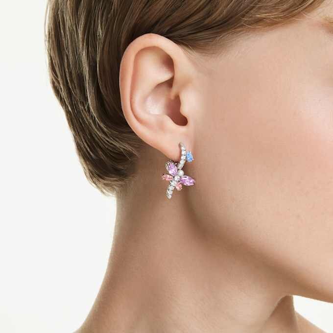 Ariana Grande X Swarovski Ohrringe mit gemischten Schliffen, Libelle, mehrfarbig, rhodiniert Ariana Grande X Swarovski Ohrringe mit gemischten Schliffen, Libelle, mehrfarbig, rhodiniert