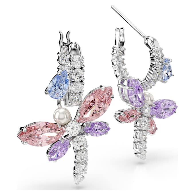 Ariana Grande X Swarovski Ohrringe mit gemischten Schliffen, Libelle, mehrfarbig, rhodiniert Ariana Grande X Swarovski Ohrringe mit gemischten Schliffen, Libelle, mehrfarbig, rhodiniert