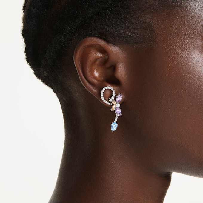 Ariana Grande X Swarovski Ohrringe mit Ohrhülsen, gemischte Schliffe, Libelle, Blume, mehrfarbig, rhodiniert Ariana Grande X Swarovski Ohrringe mit Ohrhülsen, gemischte Schliffe, Libelle, Blume, mehrfarbig, rhodiniert
