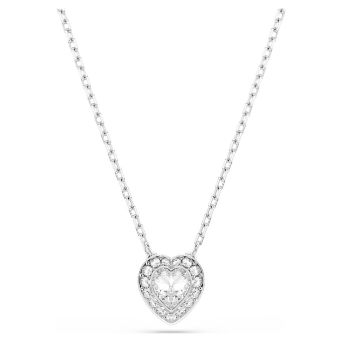 Ariana Grande x Swarovski Set mit gemischten Schliffen, Herz, Weiß, rhodiniert Ariana Grande x Swarovski Set mit gemischten Schliffen, Herz, Weiß, rhodiniert