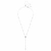 Ariana Grande X Swarovski Y Halskette mit gemischten Schliffen, Kristallperle, Herz, Weiß, rhodiniert Ariana Grande X Swarovski Y Halskette mit gemischten Schliffen, Kristallperle, Herz, Weiß, rhodiniert