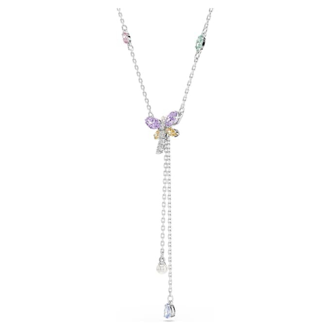 Ariana Grande X Swarovski Y-Halskette mit gemischten Schliffen, Libelle, mehrfarbig, rhodiniert Ariana Grande X Swarovski Y-Halskette mit gemischten Schliffen, Libelle, mehrfarbig, rhodiniert