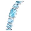 Armbanduhr mit achtkantigem Schliff, blau, Edelstahl