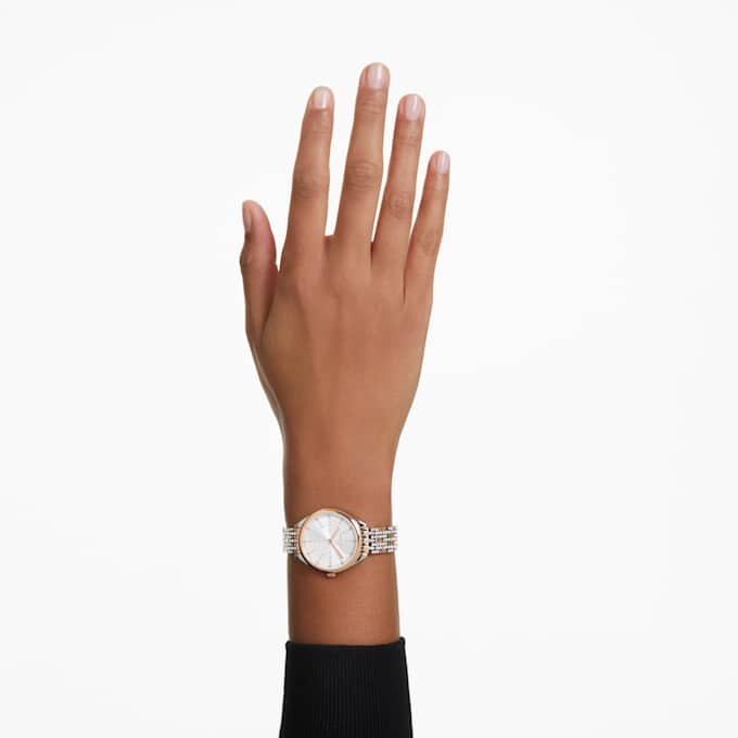 Attract Uhr, Swiss Made, Metallarmband, Roségold-Farbton, roségoldfarbene Oberfläche Attract Uhr, Swiss Made, Metallarmband, Roségold-Farbton, roségoldfarbene Oberfläche