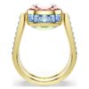 Chroma-Ring im Kissenschliff, mehrfarbig, goldfarben plattiert Chroma-Ring im Kissenschliff, mehrfarbig, goldfarben plattiert