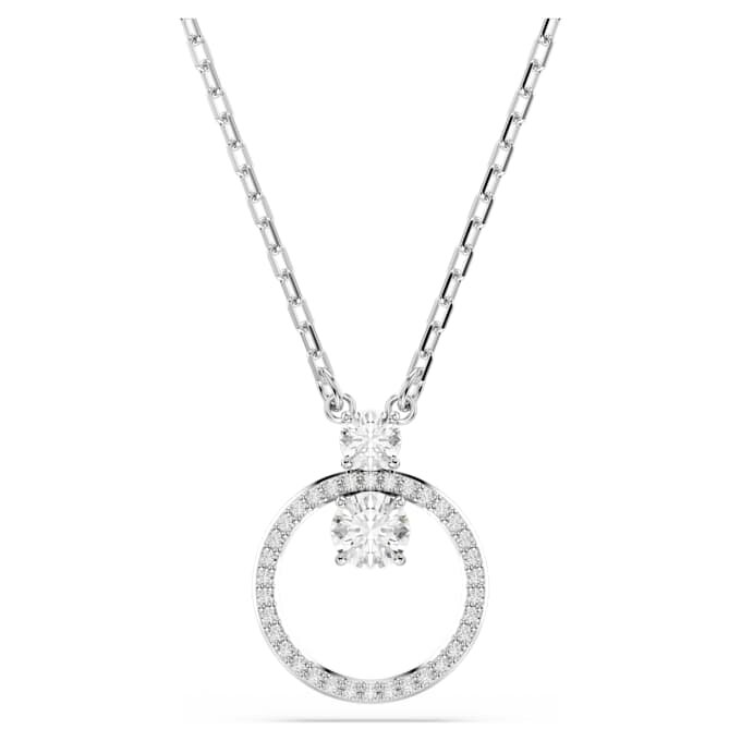 Constella Anhänger Pavé, Rundschliff, Weiß, rhodiniert Constella Anhänger Pavé, Rundschliff, Weiß, rhodiniert