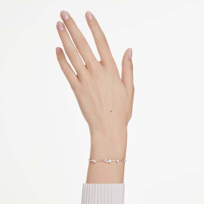 Constella-Armband „Crystal Pearl“, runde Schliffe, weiß, roségoldfarben plattiert Constella-Armband „Crystal Pearl“, runde Schliffe, weiß, roségoldfarben plattiert