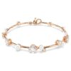 Constella-Armband „Crystal Pearl“, runde Schliffe, weiß, roségoldfarben plattiert Constella-Armband „Crystal Pearl“, runde Schliffe, weiß, roségoldfarben plattiert