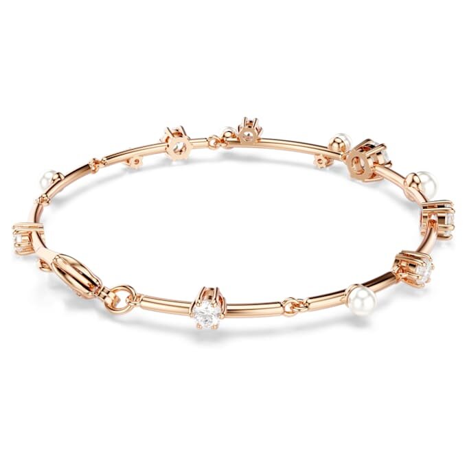 Constella-Armband „Crystal Pearl“, runde Schliffe, weiß, roségoldfarben plattiert Constella-Armband „Crystal Pearl“, runde Schliffe, weiß, roségoldfarben plattiert