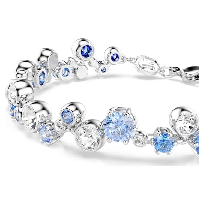Constella-Armband mit gemischten Schliffen, blau, rhodiniert Constella-Armband mit gemischten Schliffen, blau, rhodiniert