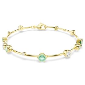 Constella-Armband mit gemischten Schliffen, grün, vergoldet Constella-Armband mit gemischten Schliffen, grün, vergoldet