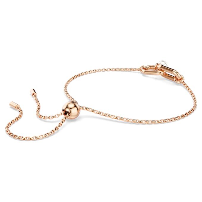 Constella-Armband mit Kristallperle, Rundschliff, weiß, roségoldfarben plattiert Constella-Armband mit Kristallperle, Rundschliff, weiß, roségoldfarben plattiert