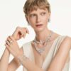Constella-Halskette mit Rundschliff, weiß, rhodiniert Constella-Halskette mit Rundschliff, weiß, rhodiniert