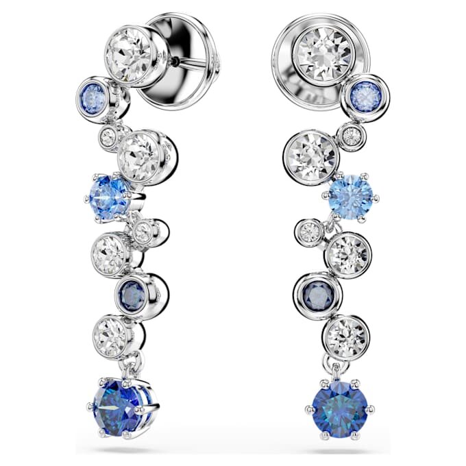 Constella-Ohrringe mit gemischten Schliffen, blau, rhodiniert Constella-Ohrringe mit gemischten Schliffen, blau, rhodiniert
