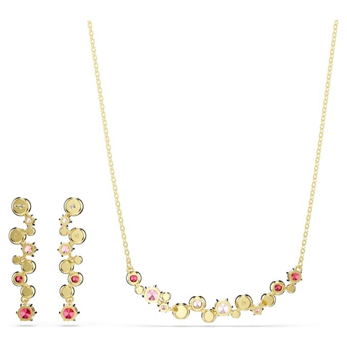 Constella-Set mit gemischten Schliffen, mehrfarbig, vergoldet Constella-Set mit gemischten Schliffen, mehrfarbig, vergoldet