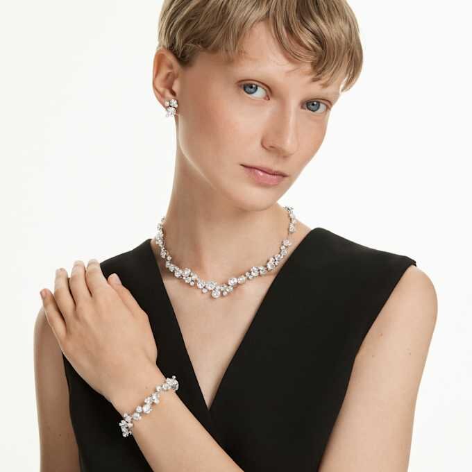 Constella-Set mit gemischten Schliffen, weiß, rhodiniert Constella-Set mit gemischten Schliffen, weiß, rhodiniert