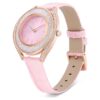 Crystalline Aura Uhr, Swiss Made, Lederarmband, Rosa, roségoldfarbenes Finish Crystalline Aura Uhr, Swiss Made, Lederarmband, Rosa, roségoldfarbenes Finish