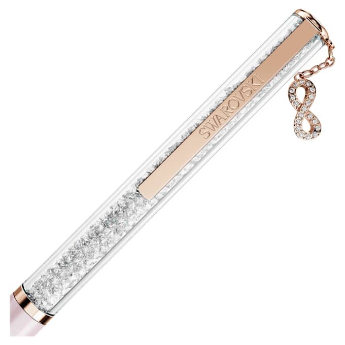Crystalline Kugelschreiber „Infinity“, rosa lackiert, roségoldfarben plattiert Crystalline Kugelschreiber „Infinity“, rosa lackiert, roségoldfarben plattiert