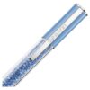 Crystalline Kugelschreiber mit „Recreated™“-Kristallen, blau, blau lackiert, verchromt