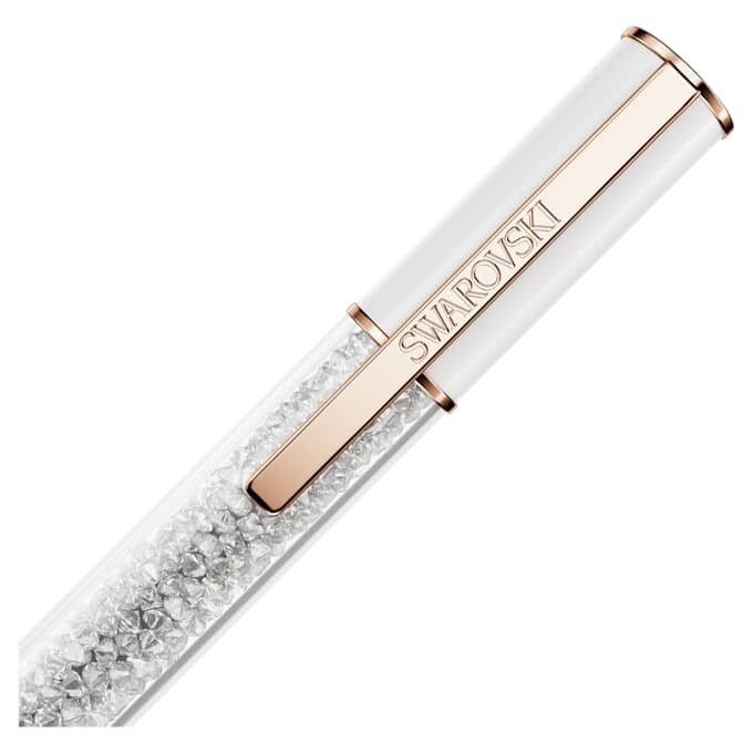 Crystalline Kugelschreiber, weiß, roségoldfarben plattiert Crystalline Kugelschreiber, weiß, roségoldfarben plattiert