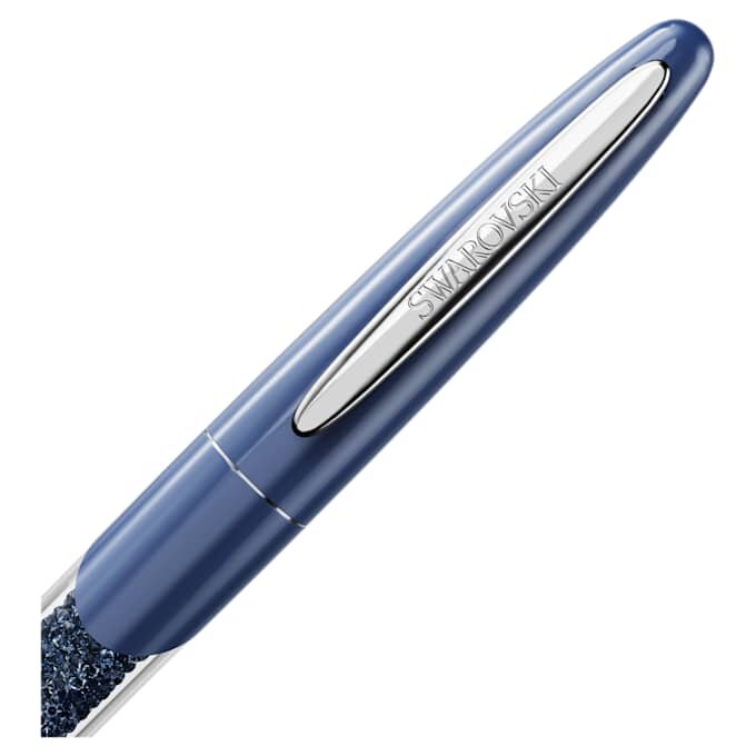 Crystalline-Rollerball-Stift Blau, verchromt Crystalline-Rollerball-Stift Blau, verchromt