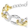 Dextera-Armband mit rundem Schliff, T-Steg, weiß, Metallmix-Finish Dextera-Armband mit rundem Schliff, T-Steg, weiß, Metallmix-Finish
