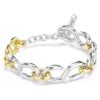 Dextera-Armband mit rundem Schliff, T-Steg, weiß, Metallmix-Finish Dextera-Armband mit rundem Schliff, T-Steg, weiß, Metallmix-Finish