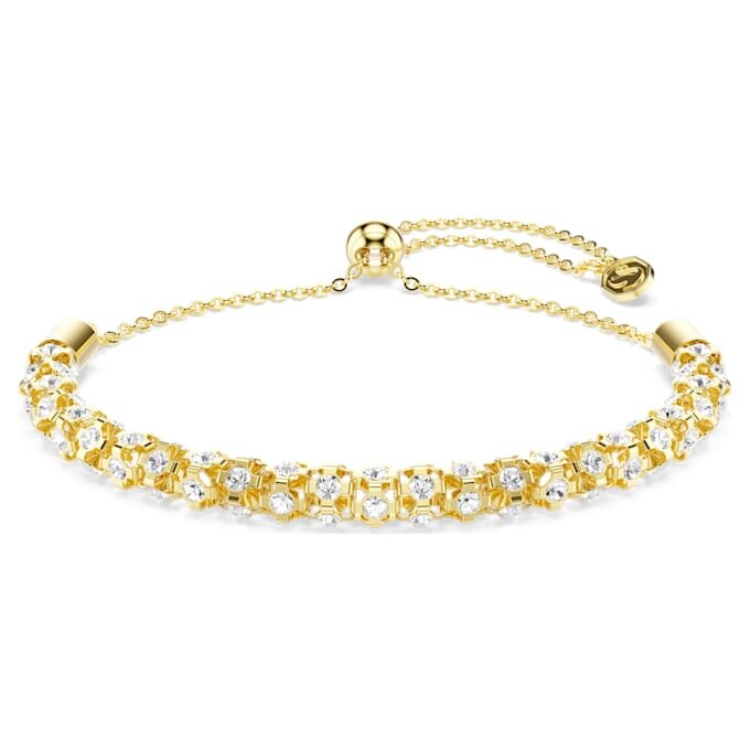 Dextera-Armband mit rundem Schliff, weiß, goldfarben Dextera-Armband mit rundem Schliff, weiß, goldfarben