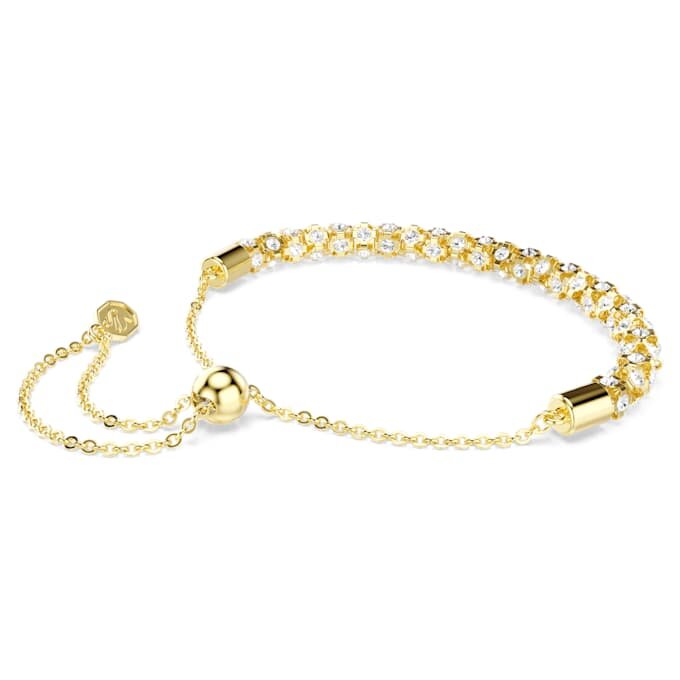 Dextera-Armband mit rundem Schliff, weiß, goldfarben Dextera-Armband mit rundem Schliff, weiß, goldfarben