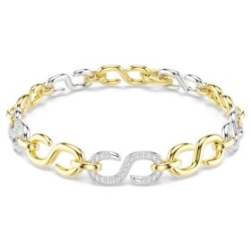 Dextera-Armband mit rundem Schliff, weiß, Metallmix-Finish Dextera-Armband mit rundem Schliff, weiß, Metallmix-Finish