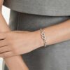 Dextera-Armband mit rundem Schliff, weiß, rhodiniert Dextera-Armband mit rundem Schliff, weiß, rhodiniert