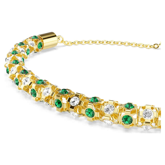 Dextera-Armband mit Rundschliff, grün, goldfarben Dextera-Armband mit Rundschliff, grün, goldfarben
