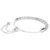 Dextera-Armband mit Rundschliff, weiß, Edelstahl Dextera-Armband mit Rundschliff, weiß, Edelstahl